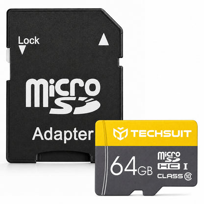 Cartão de memória microSDXC Techsuit THCM11, 64 GB, Classe 10, com adaptador