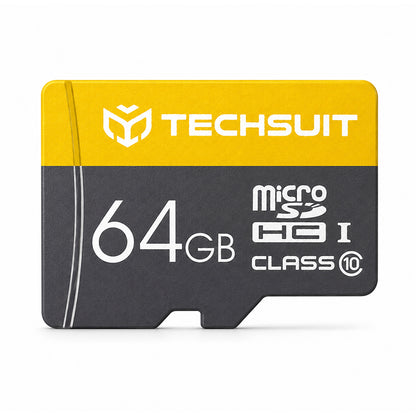 Cartão de memória microSDXC Techsuit THCM11, 64 GB, Classe 10, com adaptador