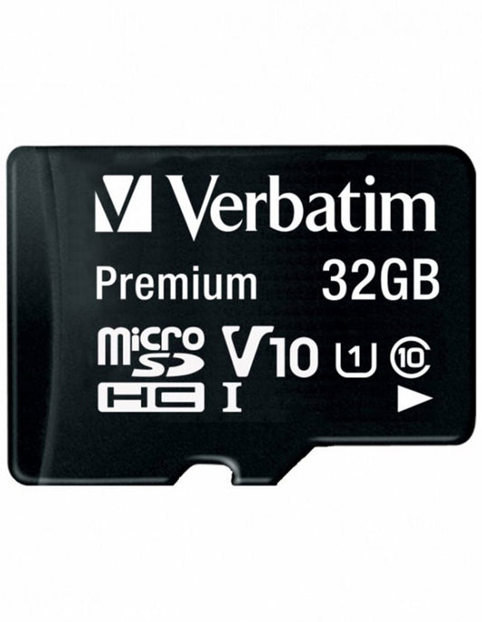 Cartão de Memória microSDHC Verbatim, 32Gb, Classe 10 / UHS-1 U1, Com Adaptador
