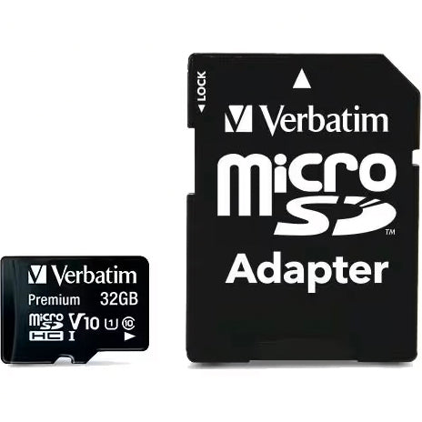 Cartão de Memória microSDHC Verbatim, 32Gb, Classe 10 / UHS-1 U1, Com Adaptador