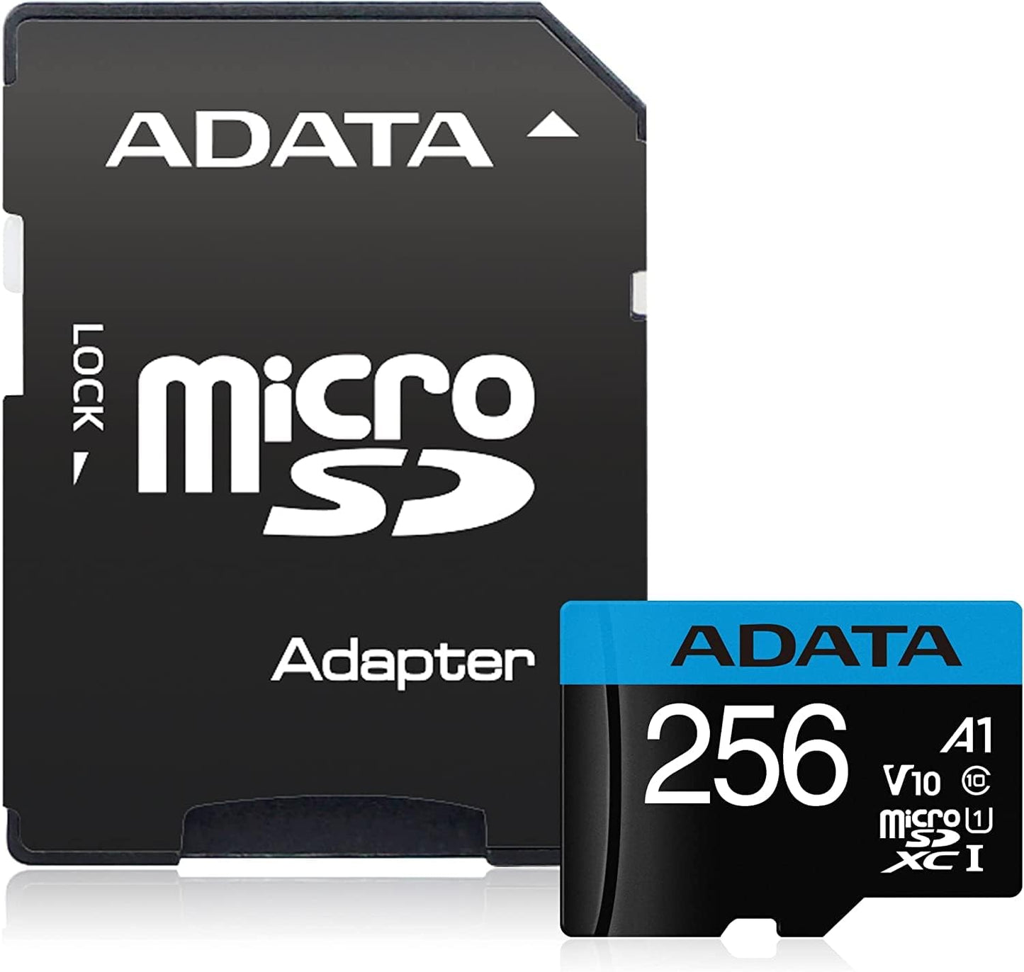 Cartão de Memória microSDXC Adata Premier, 256Gb, Classe 10 / UHS-1 U1, Com Adaptador AUSDX256GUICL10A1-RA1