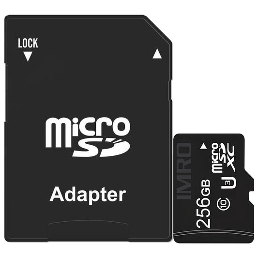 Cartão de Memória microSDXC Imro, 256Gb, Classe 10 / UHS-1 U3, Com Adaptador
