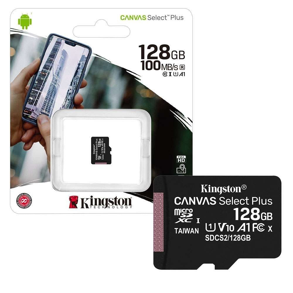 Cartão de Memória microSDXC Kingston Canvas Select Plus, 128Gb, Classe 10 / UHS-1 U1 SDCS2/128GBSP