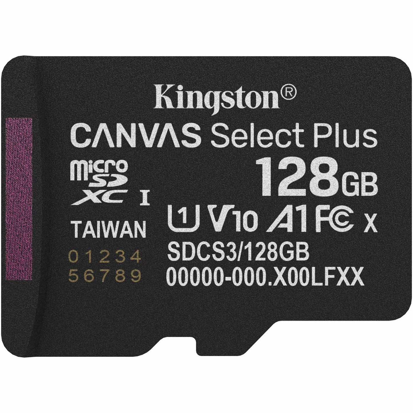 Kingston Canvas Select Plus Android A1 microSDXC Memory Card, 128Gb, Class 10 / UHS-1 U1 SDCS3/128GBSP