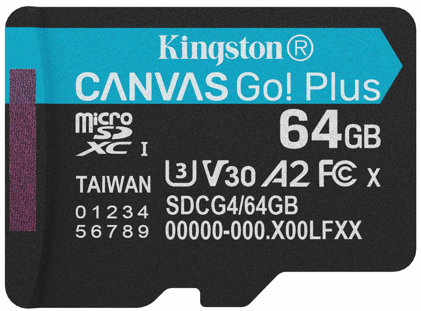 Cartão de Memória microSDXC Kingston Canvas Go Plus Android A2, 64Gb, Classe 10 / UHS-1 U3 SDCG4/64GBSP