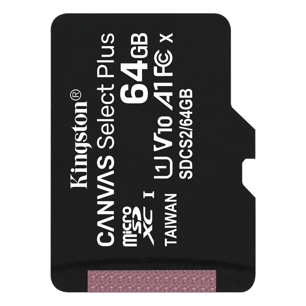 Cartão de Memória microSDXC Kingston Canvas Select Plus, 64Gb, Classe 10 / UHS-1 U1 SDCS2/64GBSP