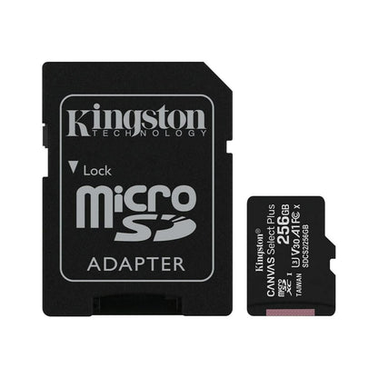 Cartão de Memória microSDXC Kingston Canvas Select Plus Android A1 Kingston Canvas Select Plus Android A1, 256Gb, Classe 10 / UHS-1 U1, com Adaptador SDCS2/256GB