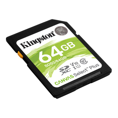 Cartão de Memória SDXC Kingston Canvas Select Plus 100R, 64Gb, Classe 10 / UHS-1 U1 SDS2/64GB 