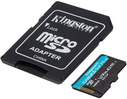 Cartão de Memória microSDXC Kingston Canvas Go Plus Android A2, 64Gb, Classe 10 / UHS-1 U3, Com Adaptador SDCG4/64GB