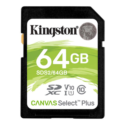 Cartão de Memória SDXC Kingston Canvas Select Plus 100R, 64Gb, Classe 10 / UHS-1 U1 SDS2/64GB 