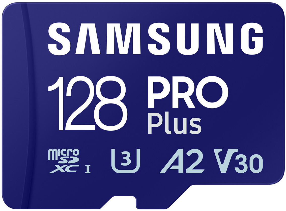 Cartão de Memória microSDXC Samsung PRO Plus, 128Gb, Classe 10 / UHS-1 U3, Com Adaptador MB-MD128SA/EU