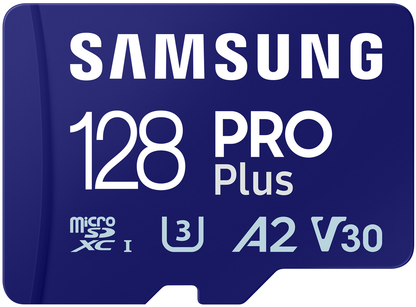 Cartão de Memória microSDXC Samsung PRO Plus, 128Gb, Classe 10 / UHS-1 U3, Com Adaptador MB-MD128SA/EU