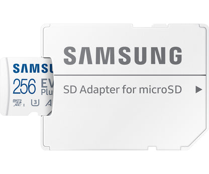 Cartão de memória microSDXC Samsung Evo Plus, 256 Gb, Classe 10 / UHS-1 U3, com adaptador MB-MC256KA/EU MB-MC256KA/EU