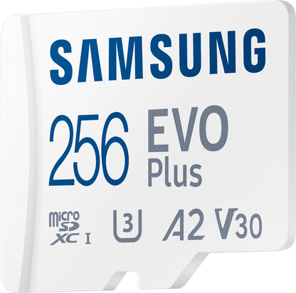 Cartão de memória microSDXC Samsung Evo Plus, 256 Gb, Classe 10 / UHS-1 U3, com adaptador MB-MC256KA/EU MB-MC256KA/EU