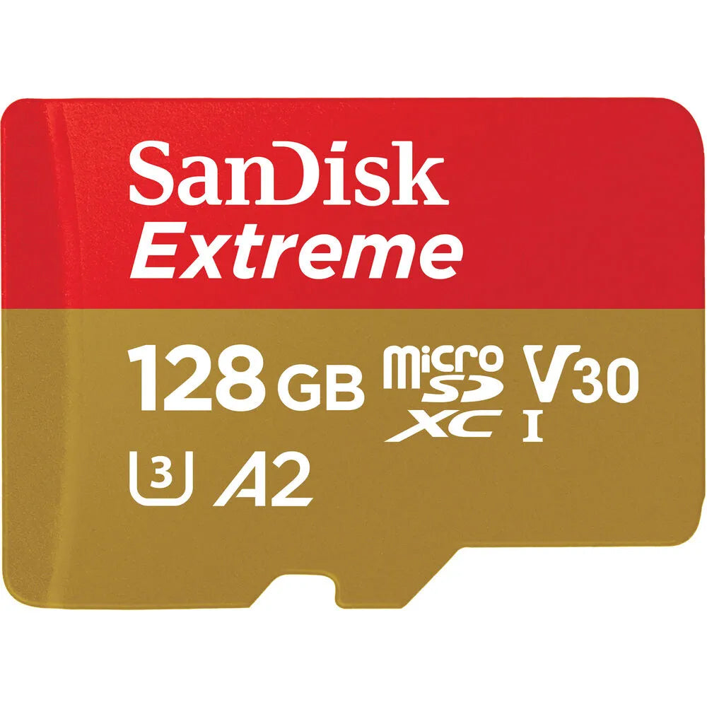 Cartão de Memória SanDisk Extreme microSDXC, 128Gb, Classe 10 / UHS-1 U3 SDSQXAA-128G-GN6MN 