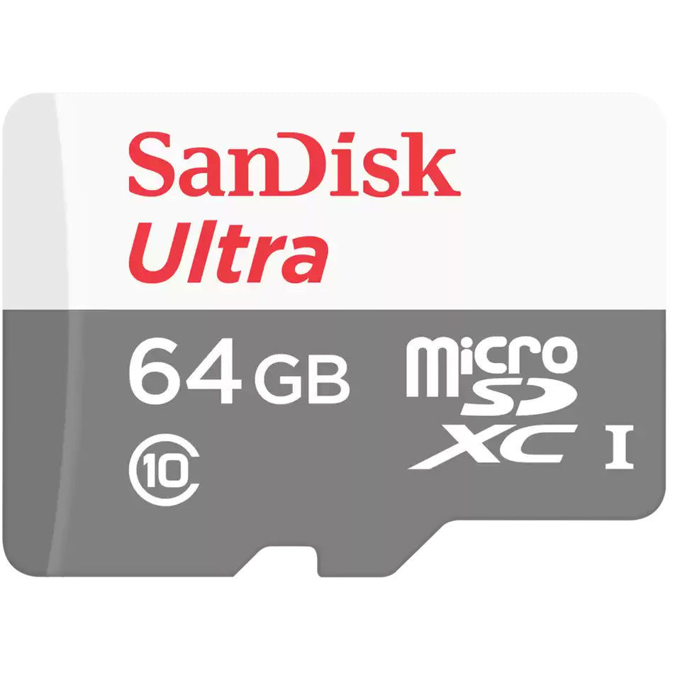 Cartão de Memória microSDXC SanDisk Ultra, 64Gb, Classe 10, Com Adaptador SDSQUNR-064G-GN3MA