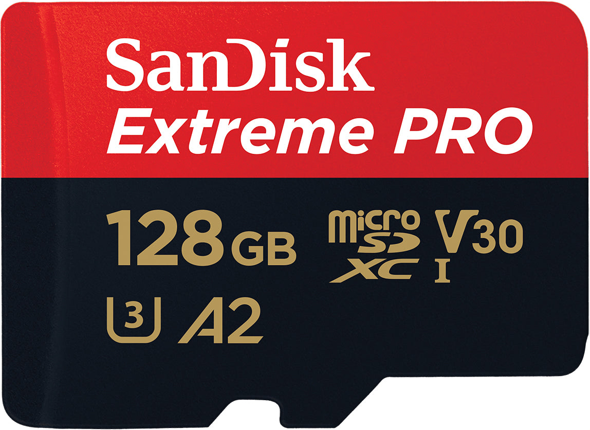 Cartão de Memória microSDXC SanDisk Extreme Pro, 128Gb, Classe 10 / UHS-1 U3, Com Adaptador SDSQXCD-128G-GN6MA