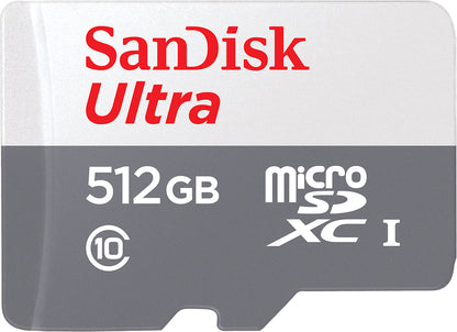 Cartão de Memória microSDXC SanDisk Ultra, 512Gb, Classe 10 SDSQUNR-512G-GN3MN