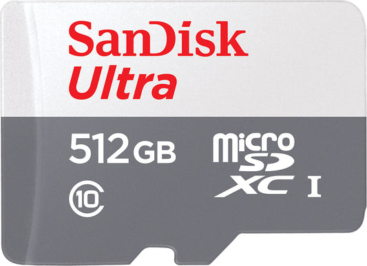 Cartão de Memória microSDXC SanDisk Ultra, 512Gb, Classe 10 SDSQUNR-512G-GN3MN