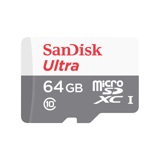 Cartão de Memória microSDXC SanDisk Ultra, 64Gb, Classe 10, Com Adaptador SDSQUNR-064G-GN6TA