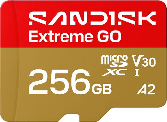 Cartão de Memória microSDXC SanDisk Extreme GO Android A2, 256Gb, Classe 10 / UHS-1 U1 SDSQXGN-256G-GN6MN