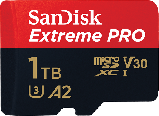 Cartão de Memória microSDXC SanDisk Extreme Pro, 1TB, Classe 10 / UHS-1 U3, Com Adaptador SDSQXCD-1T00-GN6MA