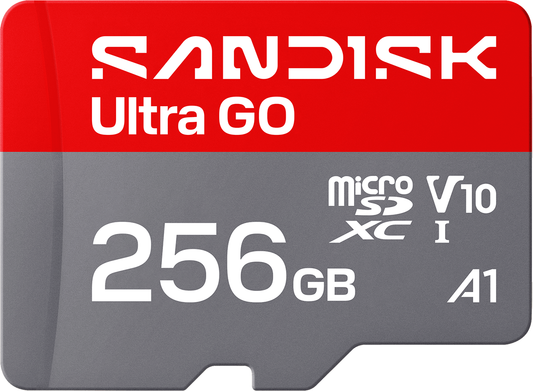 Cartão de Memória microSDXC SanDisk Ultra GO Android A1, 256Gb, Classe 10 / UHS-1 U1 SDSQUGN-256G-GN6MN