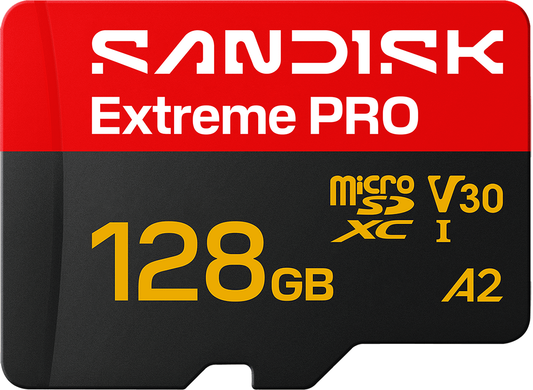 Cartão de Memória microSDXC SanDisk Extreme Pro A2, 128Gb, Classe 10 / UHS-1 U3, Com Adaptador SDSQXCJ-128G-GS6MA