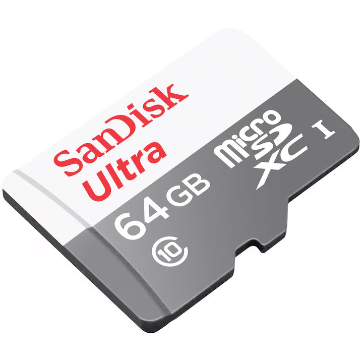 Cartão de Memória microSDXC SanDisk Ultra, 64Gb, Classe 10, Com Adaptador SDSQUNR-064G-GN3MA