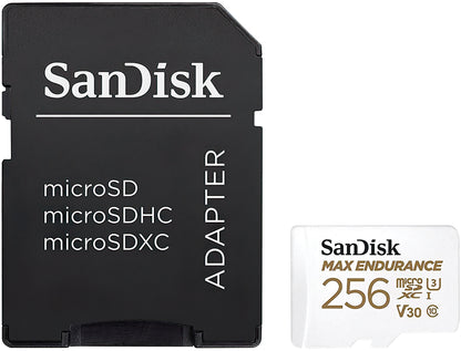 Cartão de Memória microSDXC SanDisk High Endurance, 256Gb, Classe 10 / UHS-1 U3, Com Adaptador SDSQQNR-256G-GN6IA