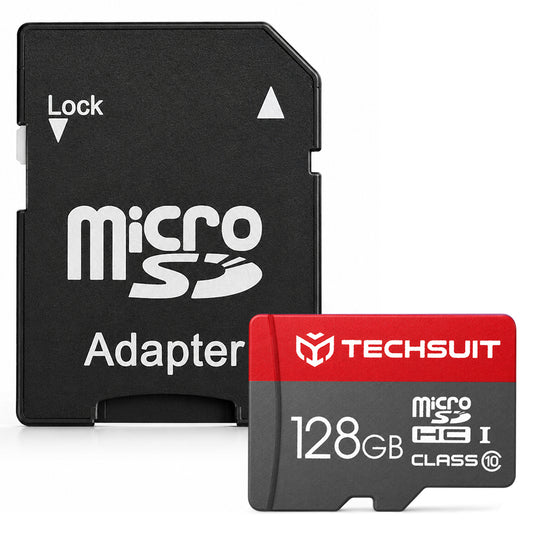 Cartão de Memória microSDXC Techsuit THCM26, 128Gb, Classe 10, Com Adaptador