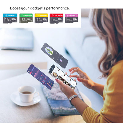 Cartão de Memória microSDXC Techsuit THCM27, 256Gb, Classe 6, Com Adaptador