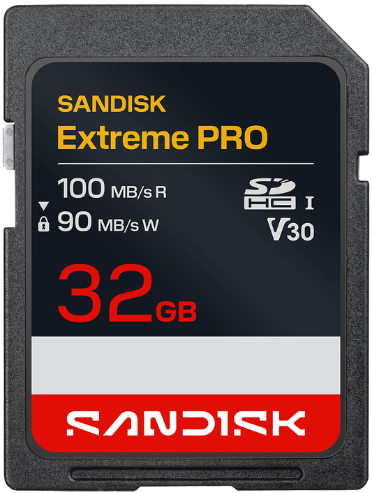 SanDisk Extreme Pro SDHC Memory Card, 32GB, Class 10 / UHS-I U3 SDSDXXO-032G-GUCIN