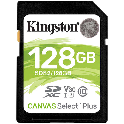 Cartão de Memória SDXC Kingston Canvas Select Plus, 128Gb, Classe 10 / UHS-1 U1 SDS2/128GB-SD 