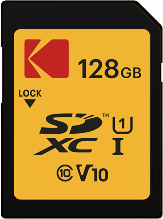 Cartão de Memória SDXC Kodak Premium Performance, 128Gb, Classe 10 / UHS-1 U1 EKMSD128GXC10K