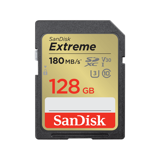 Cartão de Memória SDXC SanDisk Extreme, 128Gb, Classe 10 / UHS-1 U3 SDSDXVA-128G-GNCIN