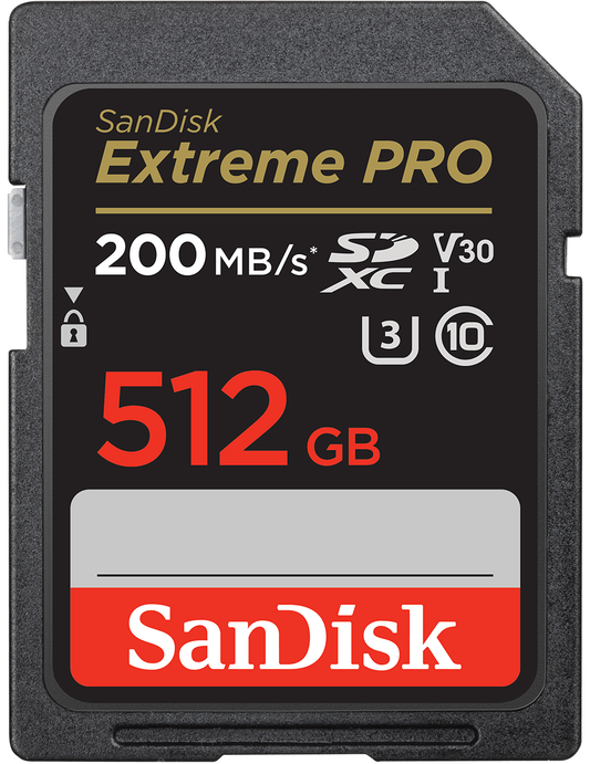 Cartão de Memória SDXC SanDisk Extreme Pro, 512Gb, Classe 10 / UHS-1 U3 SDSDXXD-512G-GN4IN