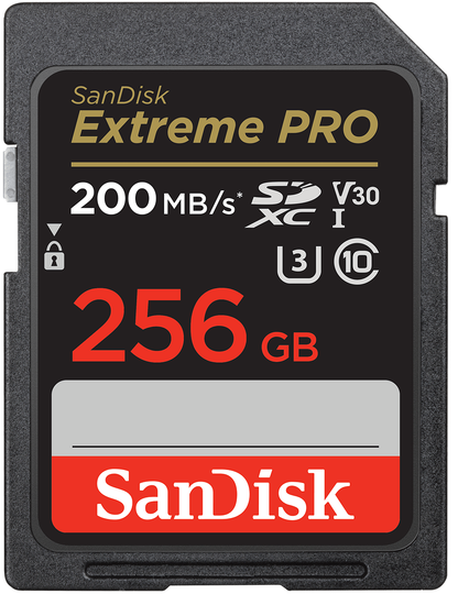 Cartão de Memória SDXC SanDisk Extreme Pro, 256Gb, Classe 10 / UHS-1 U3 SDSDXXD-256G-GN4IN