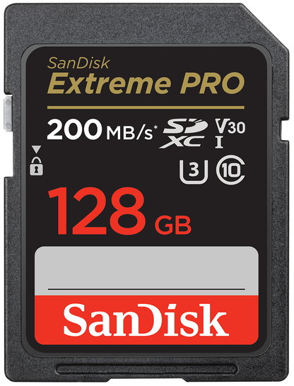 Cartão de Memória SDXC SanDisk Extreme Pro, 128Gb, Classe 10 / UHS-1 U3 SDSDXXD-128G-GN4IN