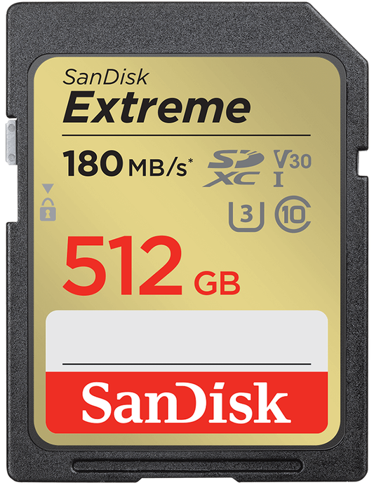 Cartão de Memória SDXC SanDisk Extreme, 512Gb, Classe 10 / UHS-1 U3 SDSDXVV-512G-GNCIN