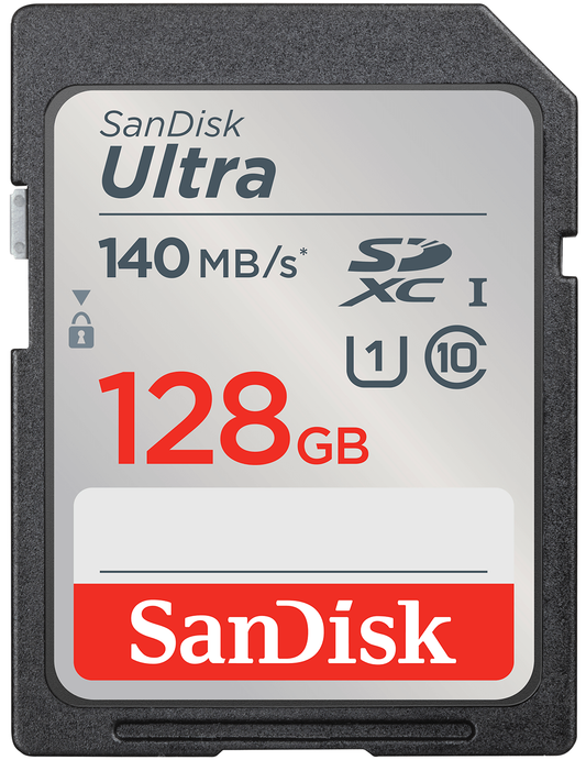 Cartão de Memória SDXC SanDisk Ultra, 128Gb, Classe 10 / UHS-1 U1 SDSDUNB-128G-GN6IN