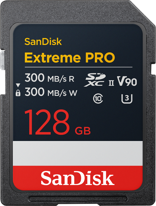 Cartão de Memória SDXC SanDisk Extreme Pro, 128Gb, Classe 10 / UHS-2 U3 SDSDXDM-128G-GN4IN