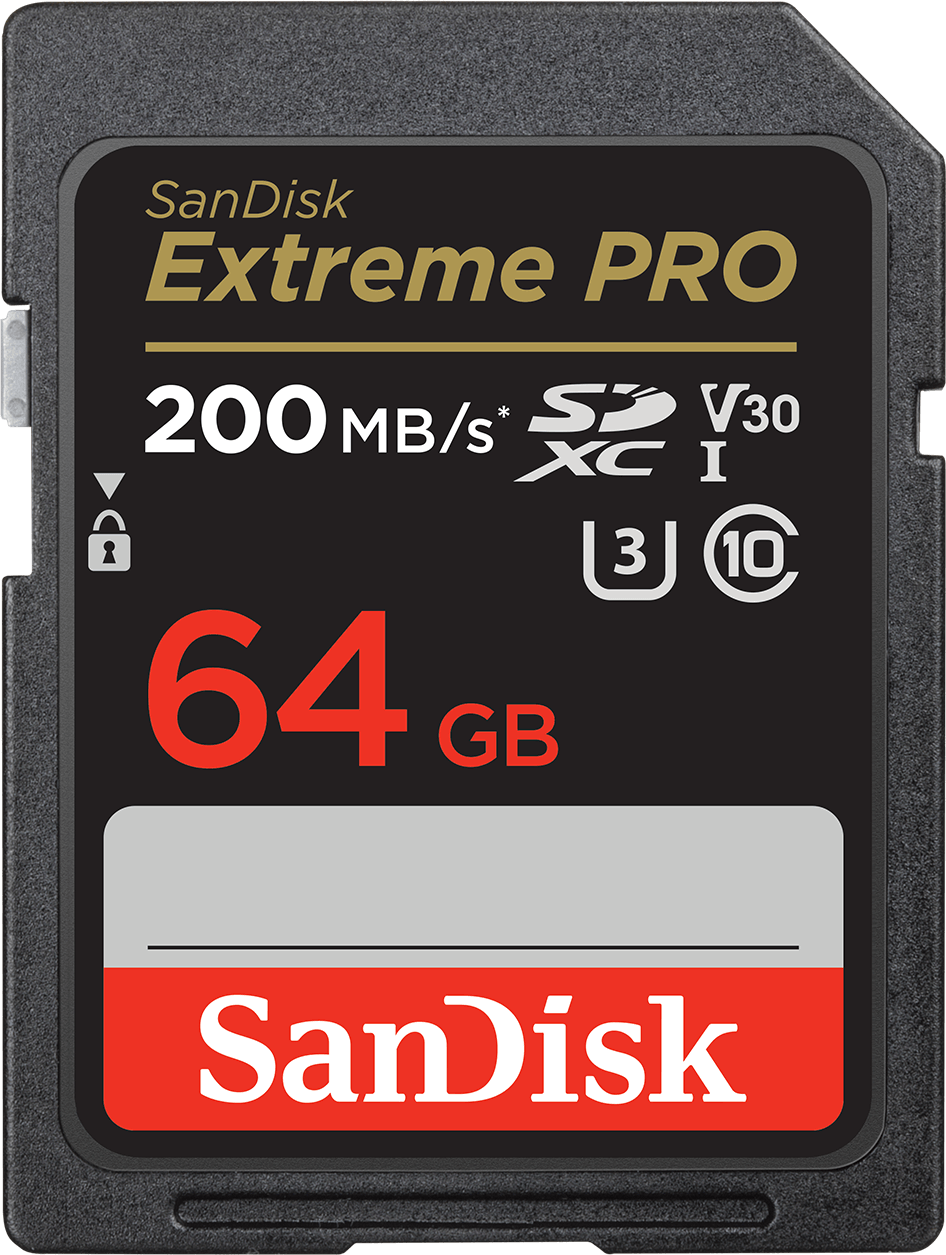 Cartão de Memória SDXC SanDisk Extreme Pro, 64Gb, Classe 10 / UHS-1 U3 SDSDXXU-064G-GN4IN