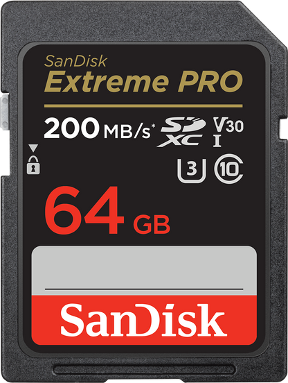 Cartão de Memória SDXC SanDisk Extreme Pro, 64Gb, Classe 10 / UHS-1 U3 SDSDXXU-064G-GN4IN