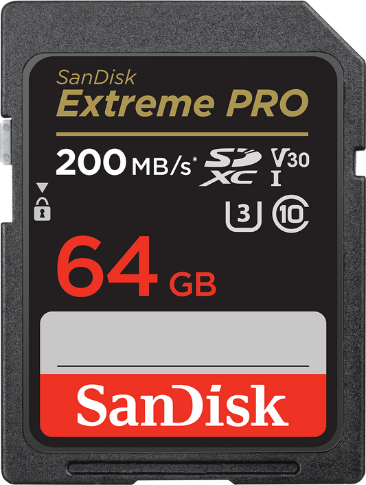 Cartão de Memória SDXC SanDisk Extreme Pro, 64Gb, Classe 10 / UHS-1 U3 SDSDXXU-064G-GN4IN