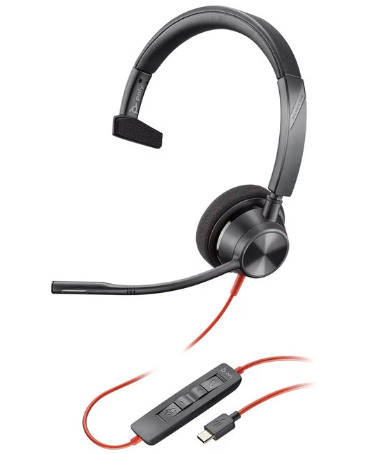 Auricular Call Center USB-C HP Poly Blackwire C3310, Preto 8X215AA