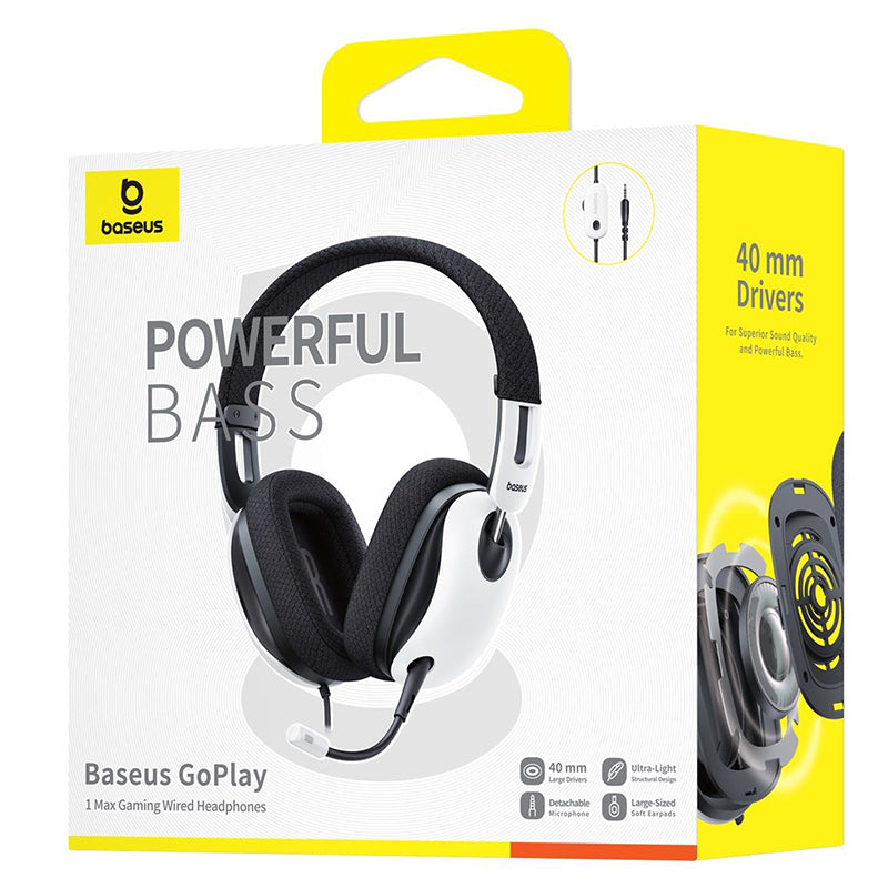 Baseus GoPlay 1 Max 3.5mm Headphones, White A00181002213-00