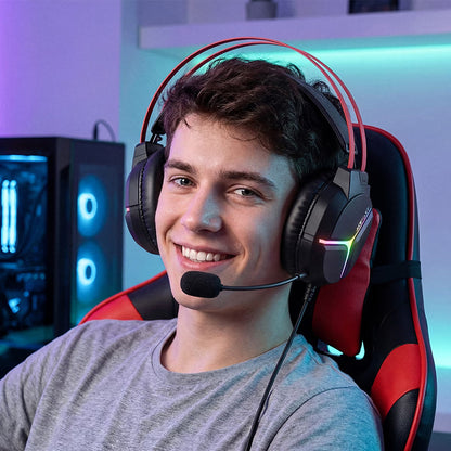 Auriculares Gaming 3.5mm Acefast H16, RGB, 2m, Pretos