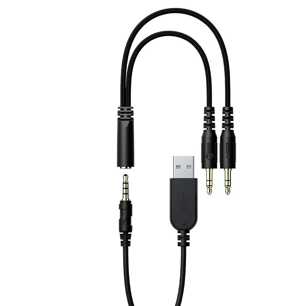 Auriculares Gaming 3.5mm Acefast H16, RGB, 2m, Pretos