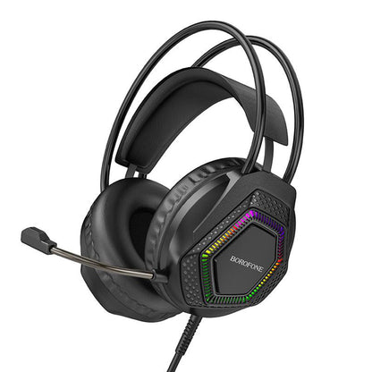 Auriculares Gaming 3.5mm Borofone BO105 Thunder, RGB, 2m, Pretos